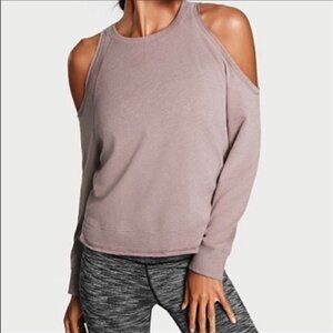Victoria's Secret Sport VSX Cold Shoulder Sweatshirt Long Sleeve Athleisure Top